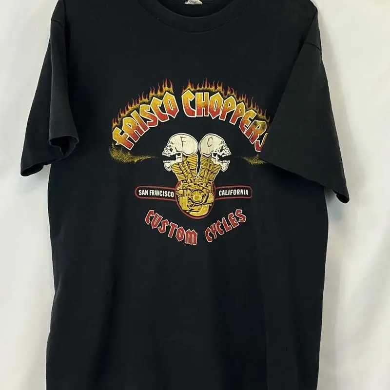 Vintage 80er Jahre Frisco Choppers Herren XL Custom Cycles T-Shirt Made USA