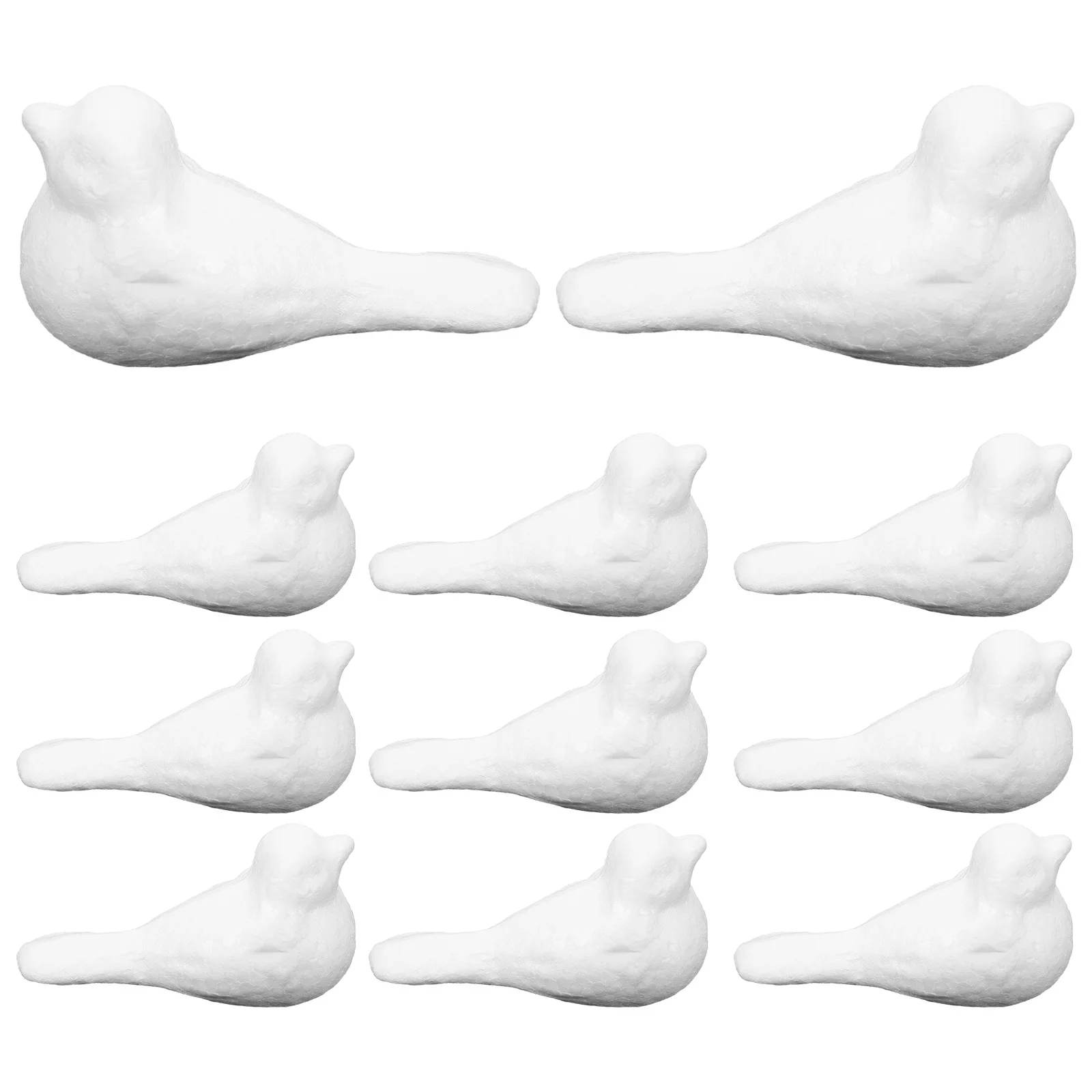 12 stuks onvoltooide schuimvogel DIY ambachtelijke schildersets artistieke vogelvormmodellen voor paasvakantie decoratie feestartikelen