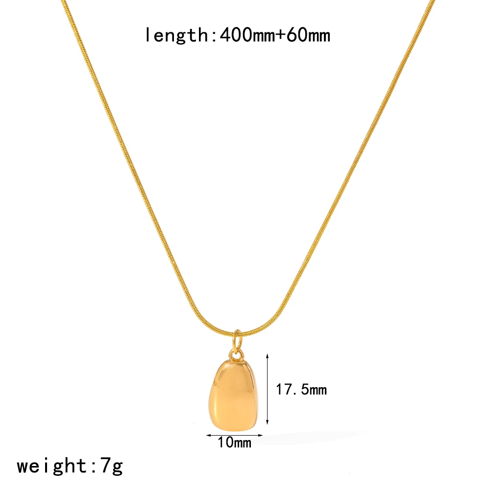 Minimalistische Damen-Halskette mit Tropfenanhänger aus Edelstahl, 18K vergoldet, wasserdicht, alltägliches Schmuckzubehör – Detail 9