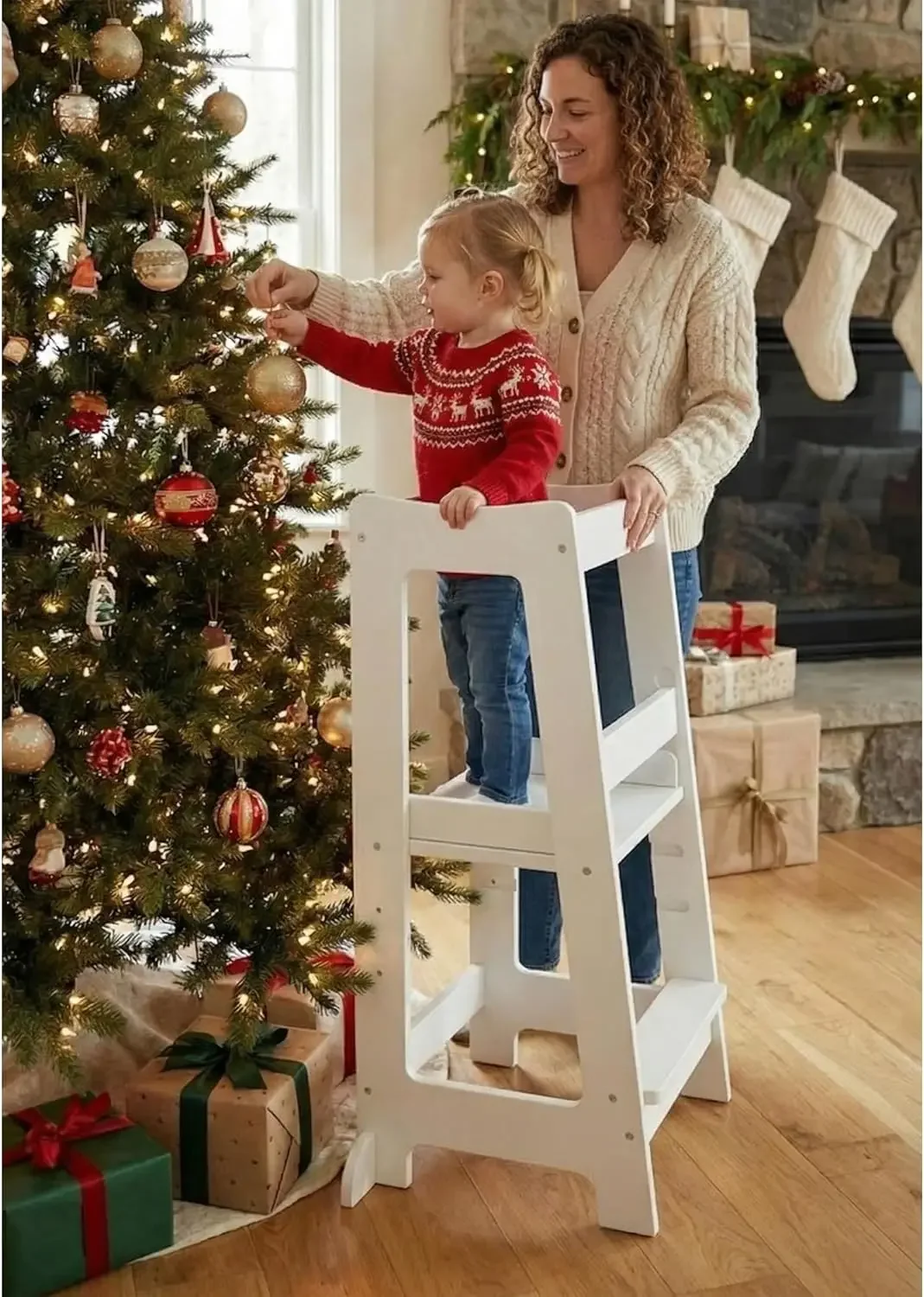 

Бестселлер: Детская подставка-ступенька - регулируемая по высоте, прочная, с нескользящей платформой для ванной и кухни