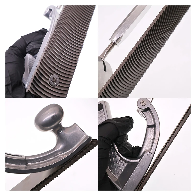 357*35MM Adjustable Frame Tooth Files Holder Car Body Polisher Metal Panel Polishing Curved Steel File Tools Holder Dent Kit