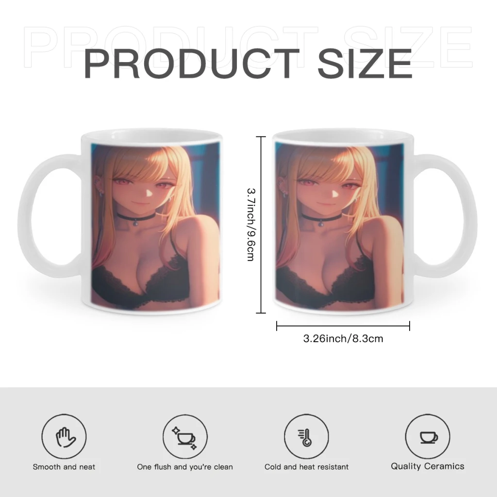 Japan Anime Marin Kitagawa Classic Free shipping 11OZ Coffee Mug Beer Mugs Tea Milk Cup For coffee Lovers Surprised Gift