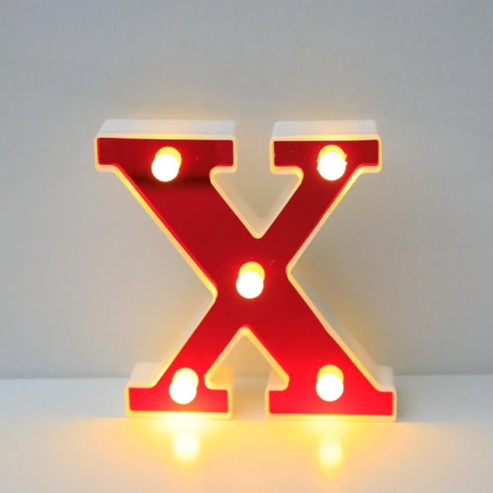 16cm Size LED Light Letters 26 English Letters Luminous Design Alphabet Lamp LED Light Red White Color LED Letter Night Light