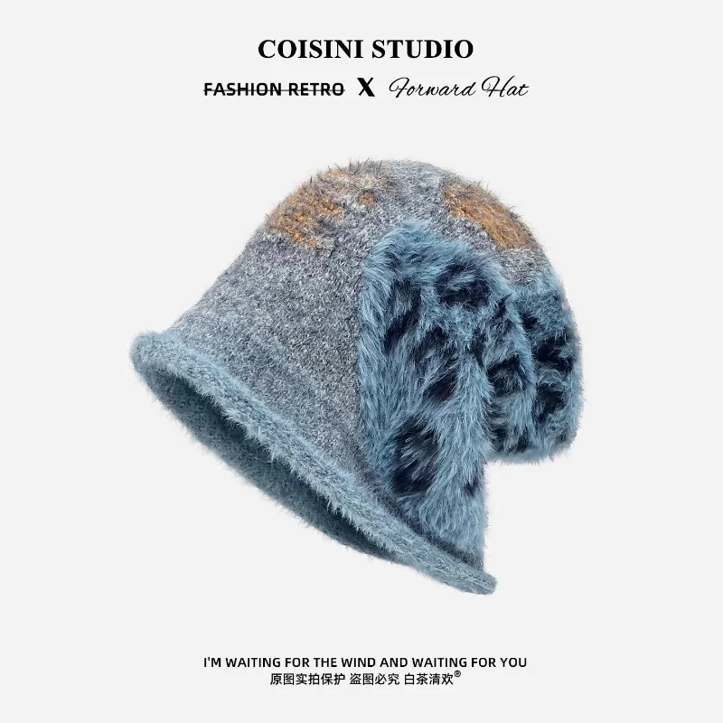 قبعات رجالية من القطيفة بلون القهوة من ريترو ميلارد للنساء للخريف والشتاء، قبعات رجالية حرارية متعددة الاستخدامات لحماية الأذن