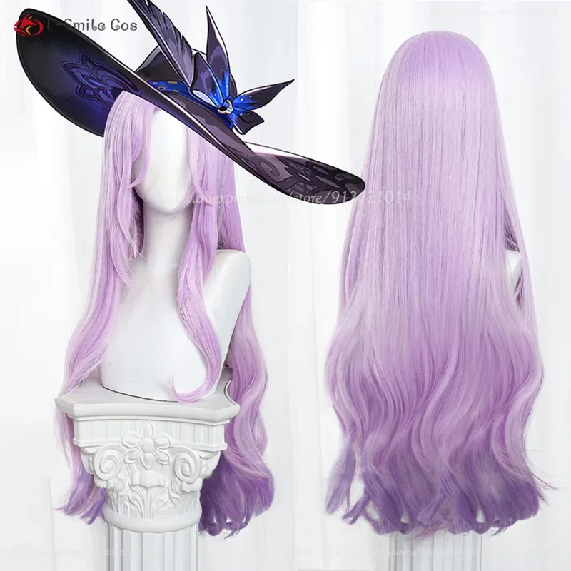 

FC6HSR Jade Cosplay Wig 90cm Long Cruly Pink Purple Gradient Anime Wigs Heat Resistant Synthetic Hair Halloween Wig + Wig C@FC8！