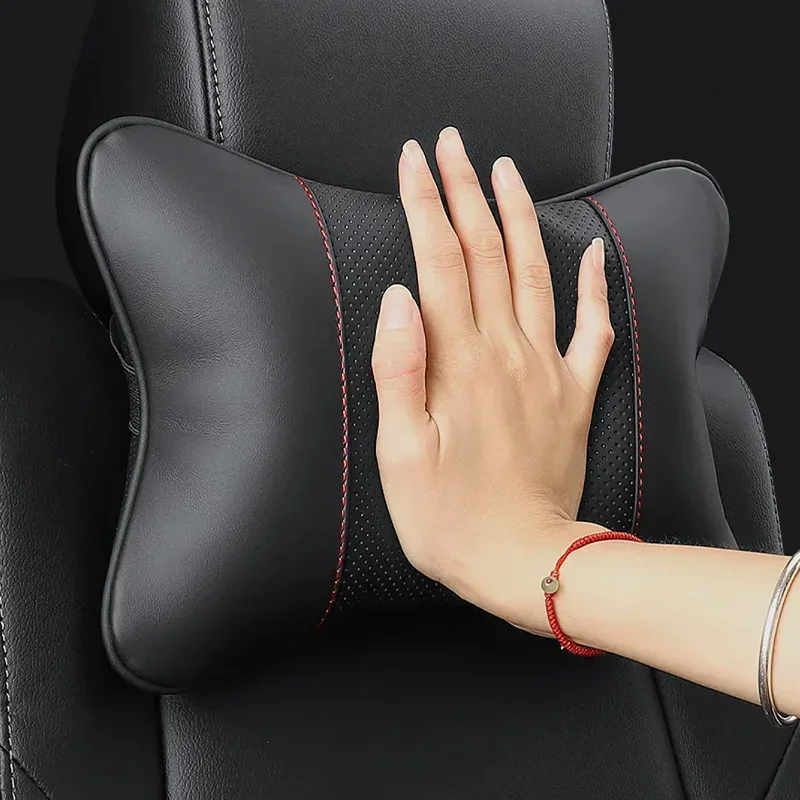 1Pcs Car Seat Headrest Auto Logo Neck Pillow For Daihatsu Terios Sirion Mira Materia Rocky YRV Feroza Charade car accessories view 2
