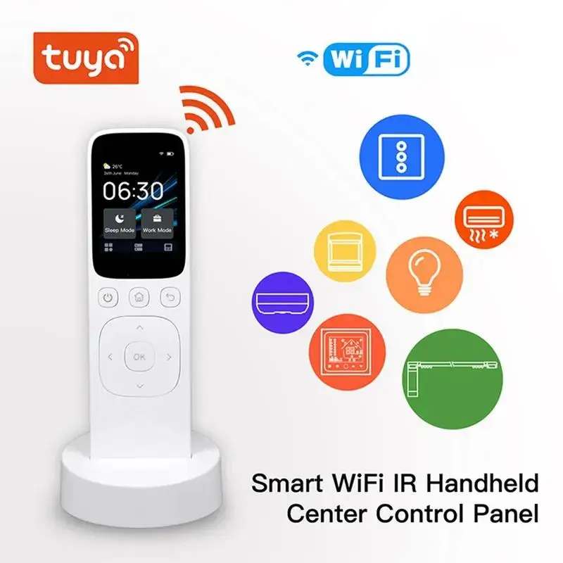 

Wifi Tuya Smart Central Control Panel Wireless Touch Screen Handheld IR Remote Controller For Home Appliance