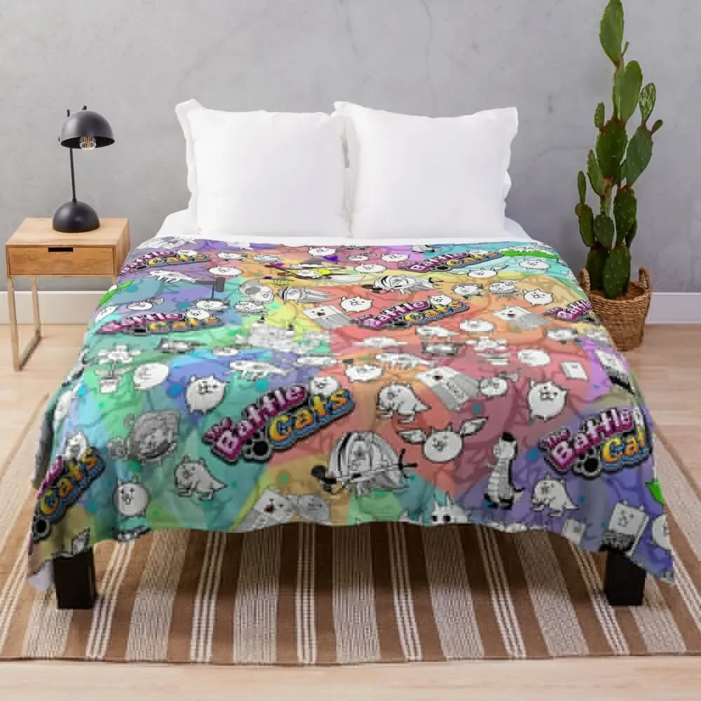 Battle Cats Throw Blanket Decorative Sofas Shaggy cosplay anime Blankets