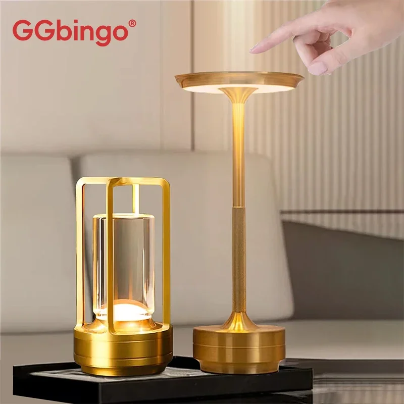 Wiederaufladbare kabellose Tischlampe LED Touch-Sensor Desktop-Nachtlicht Leselampe für Restaurant, Hotel, Bar, Schlafzimmer Dekorationslicht