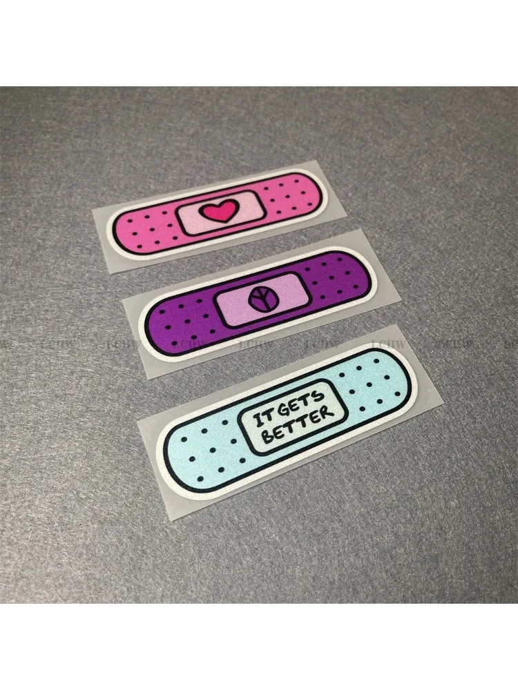 AliExpress NONE Car Stickers Creative BAND AID Get Better Decal Motor Helmet Cycling Race Auto Window Body Graphic