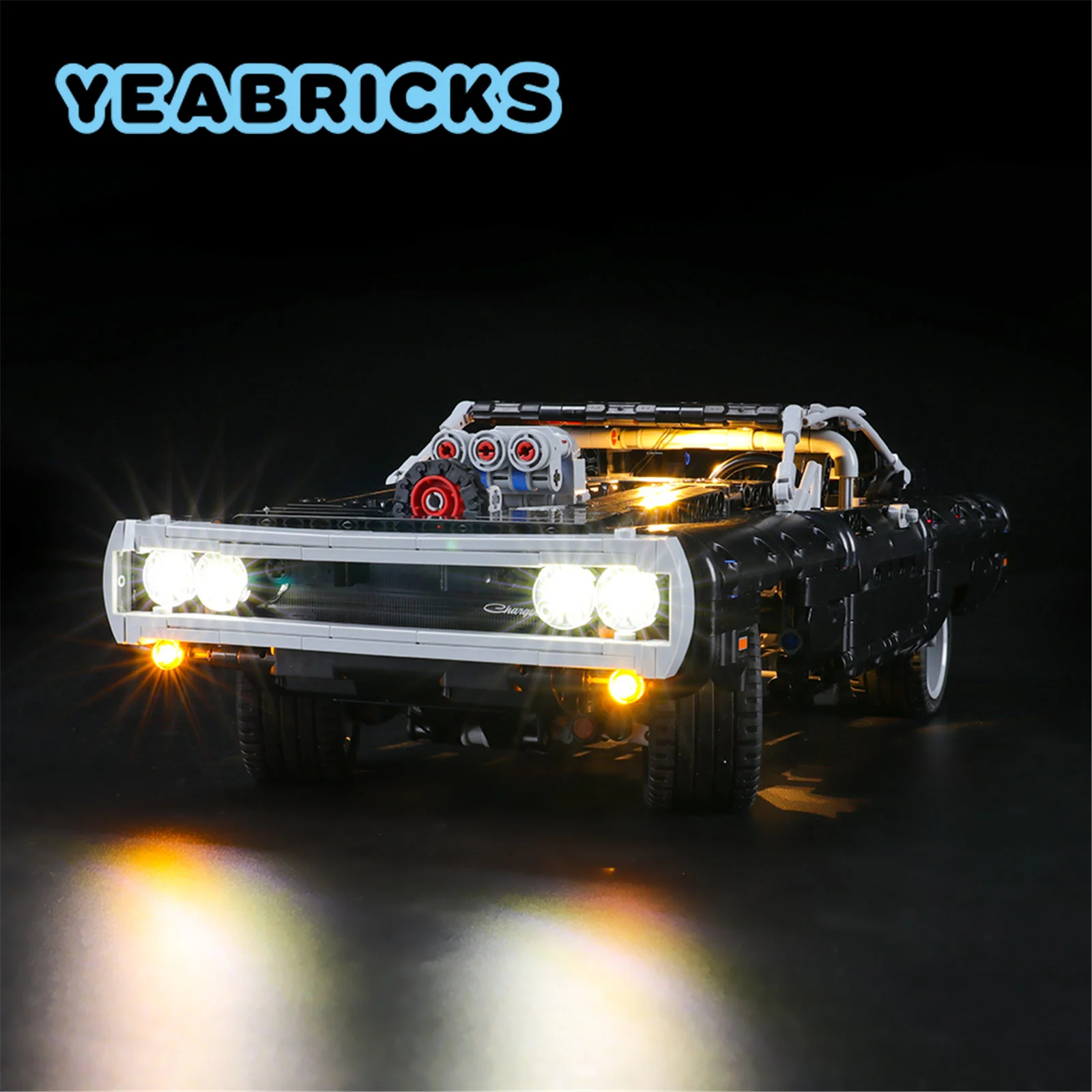 YEABRICKS LED Light Kit for 42111 Dom's Dodge Charger Building Blocks Set (NOT Include the Model) Bricks Toys for Children