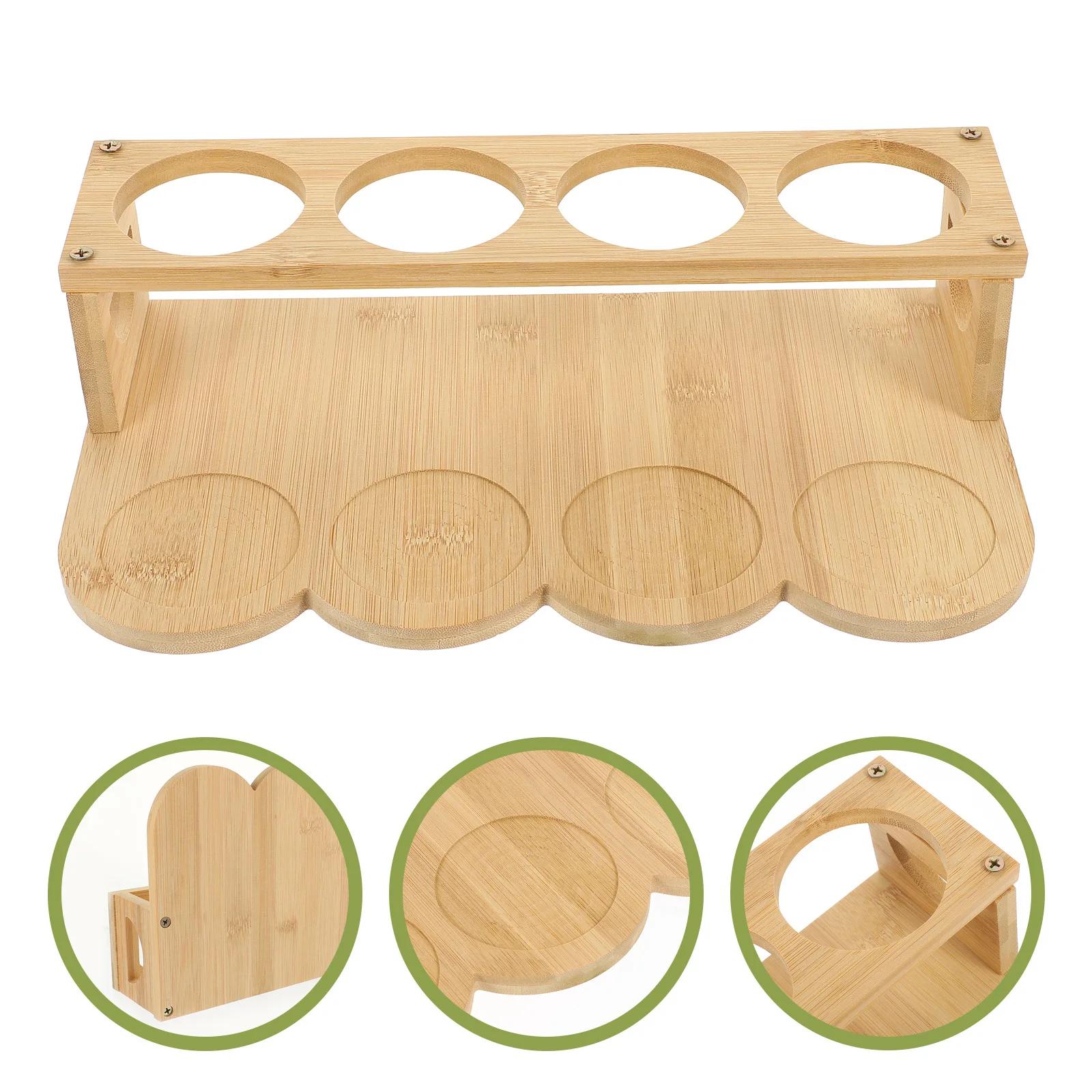 

Bamboo Oilcan Rack Double Tier Organizer Heatproof Non Slip Countertop Spice Storage Shelf Kitchen Bottle Holder 8 Bottles Spice