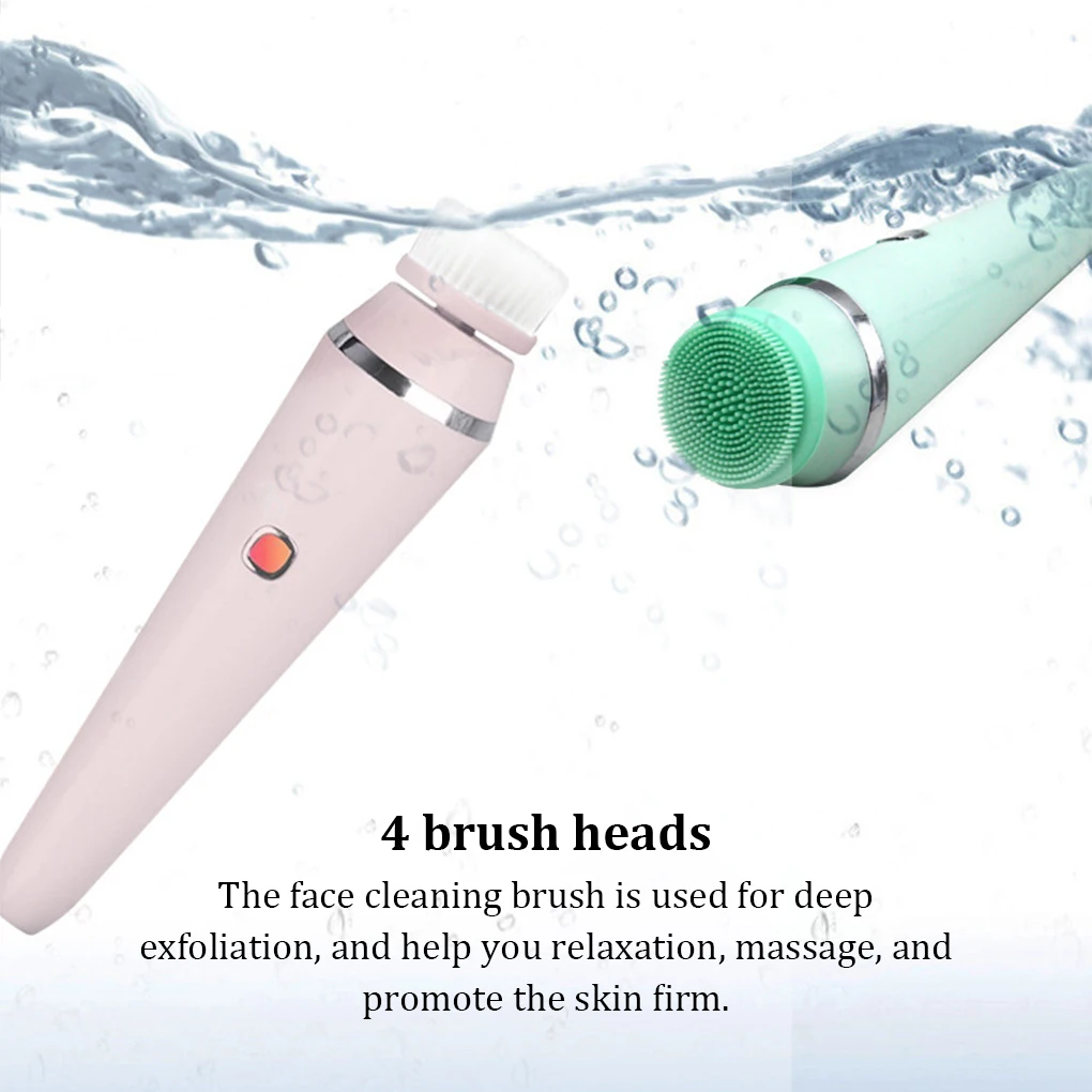 Electric Face Cleaning Brush Rechargeable Scrubber Exfoliating Skin Care