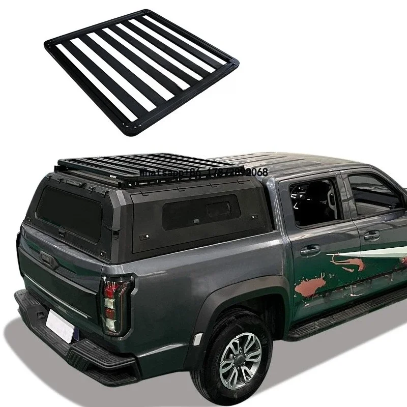 

Aluminum Alloy Flat Luggage Carrier Car Roof Rack Platforms Hilux Dmax Dadao Navara Tacoma Tundra Black 100kg+