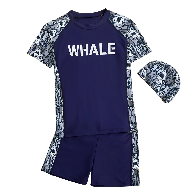 Costume da bagno intero per bambina abito da bagno rosa blu manica corta tinta unita Sport surf costume da bagno gonna da bagno per ragazze