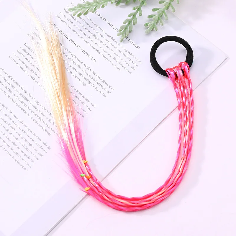 Girls Wig Braides Elastic Hair Rope Rubber Braides Hair Accessories Wig Ponytail Hair Ring Kids Twist Braid Rope Hair Braider