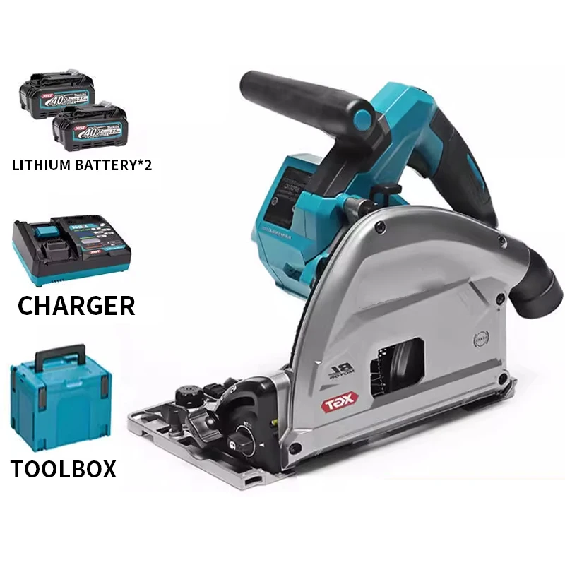 Electric Track Saw Portable Electric Track  Woodworking Guide  45°/48° Bevel Lithium-Ion  Straight Cut