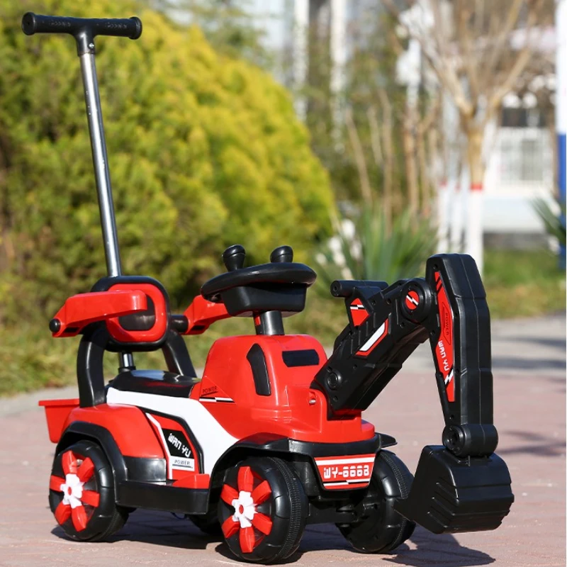 ‌ Excavadora de juguetes de construcción ‌ , Vehículo de ingeniería musical con luces, regalo para el desarrollo de la inteligencia, excavadora para niños de 2 a 5 años