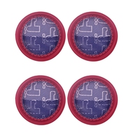 4Pcs For Dibea D18 D008pro Hand-Held Vacuum Cleaner Round Washable Filter Meshes Filter Vacuum Cleaner Filter