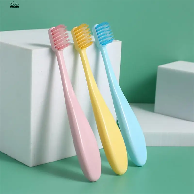 Childrens Soft Bristle Toothbrush Candy Colored Fat Handle Ultra Soft Bristles Small Head Preventing Tooth Decay New Toothbrush