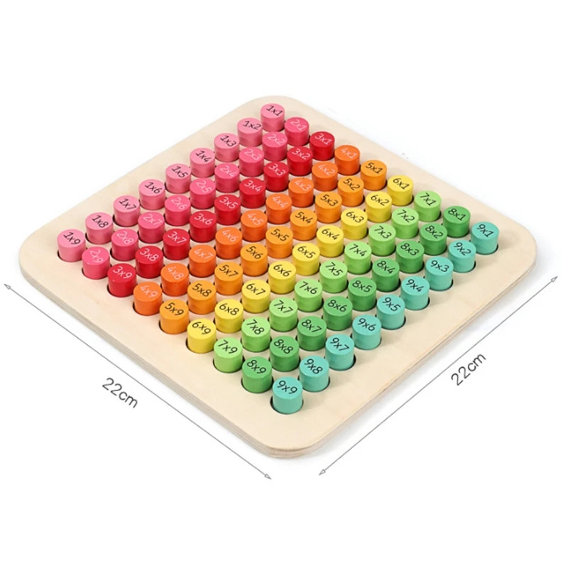 Mathematik 9 x9 Multi pli kation tafel Tabelle Mathe Spielzeug Montessori Holz lernen digitale frühe Bildung Holz spielzeug