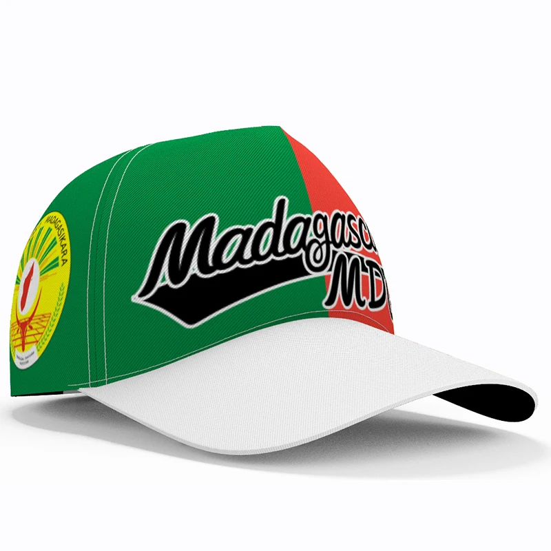 Madagascar Baseball Caps Free Custom Made Name Number Team Logo Mg Hats Mdg Country Travel French Nation Malagasy Flags Headgear