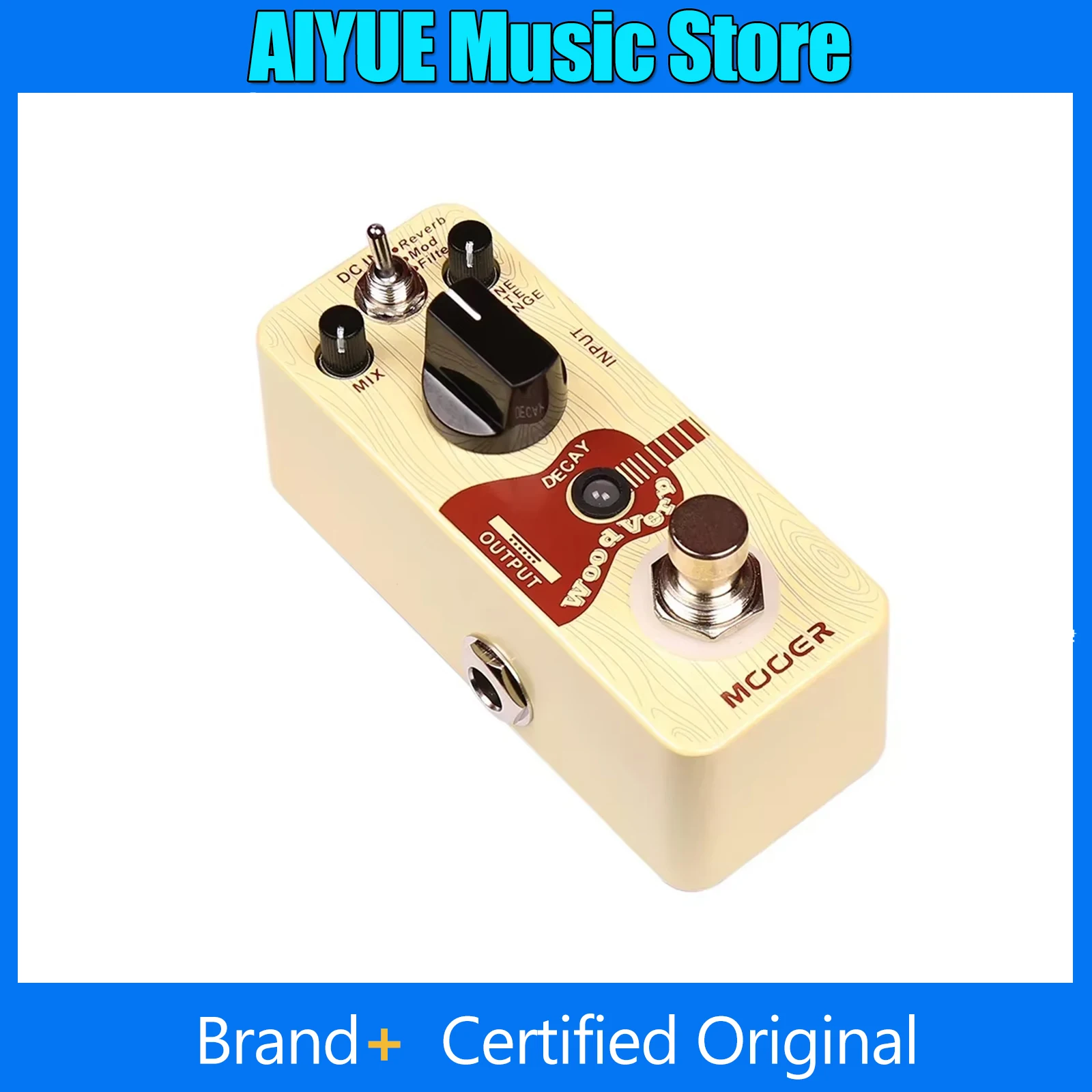 

MOOER WoodVerb Acoustic Guitar Effect Pedal True Bypass Digital Reverb 3 Modes (Reverb/Filter/Mod) Pedal Guitar Accessories