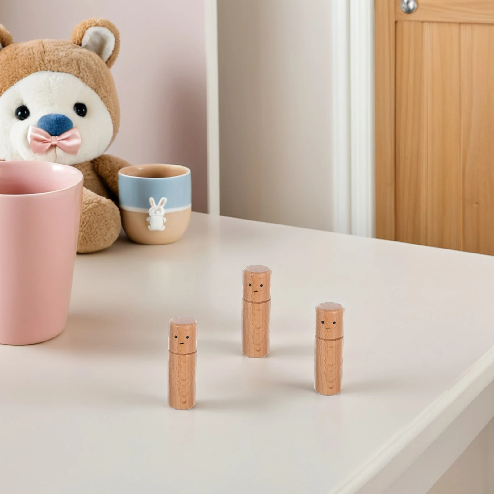

10pcs Wooden Peg Natural Unfinished Wood Figurines For Diy Painting Crafts Kids Educational Stable Base Rustic Wooden