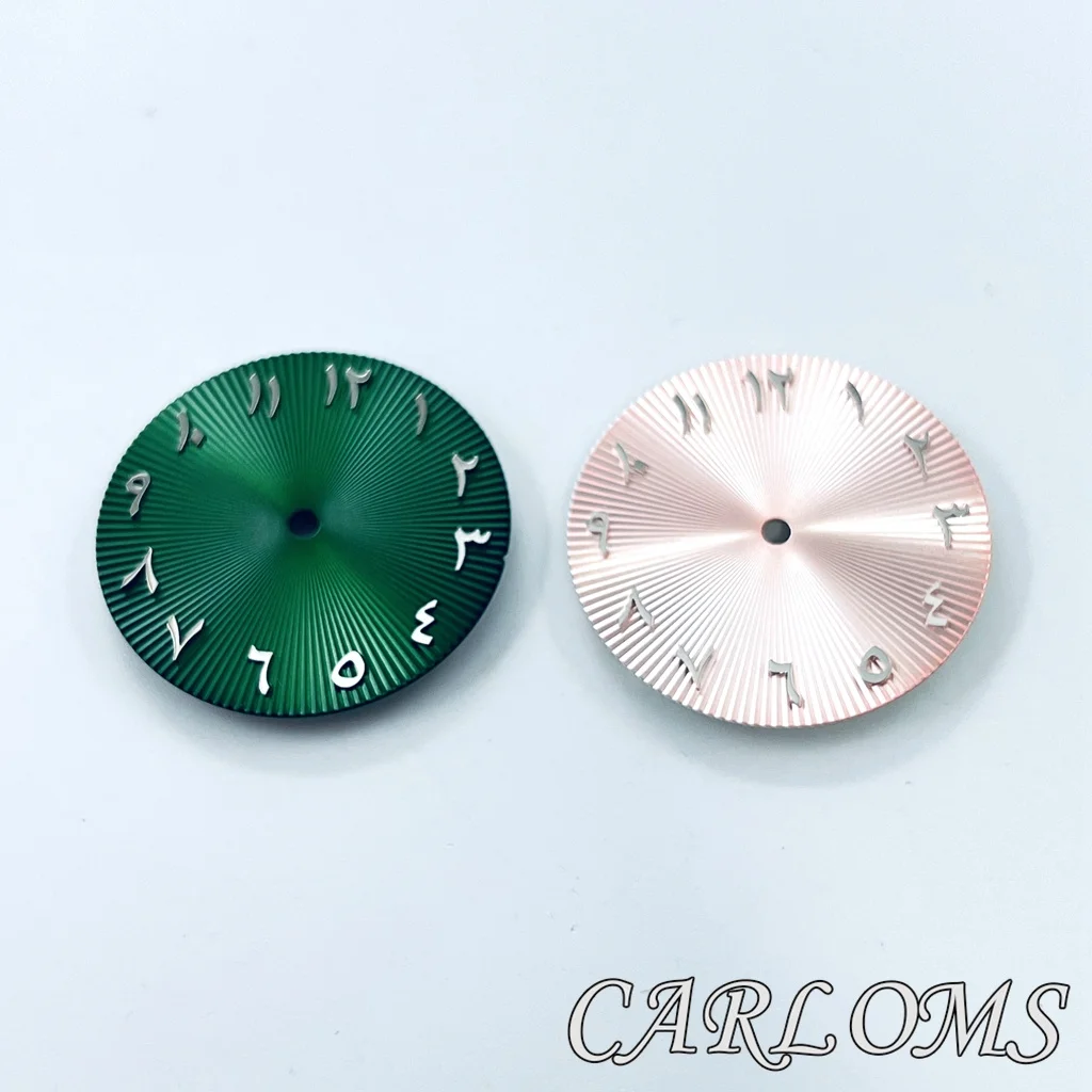 アラビア数字の時計ダイヤル,3と3.8日付の王冠,時計部品の顔,28.5mm,nh35