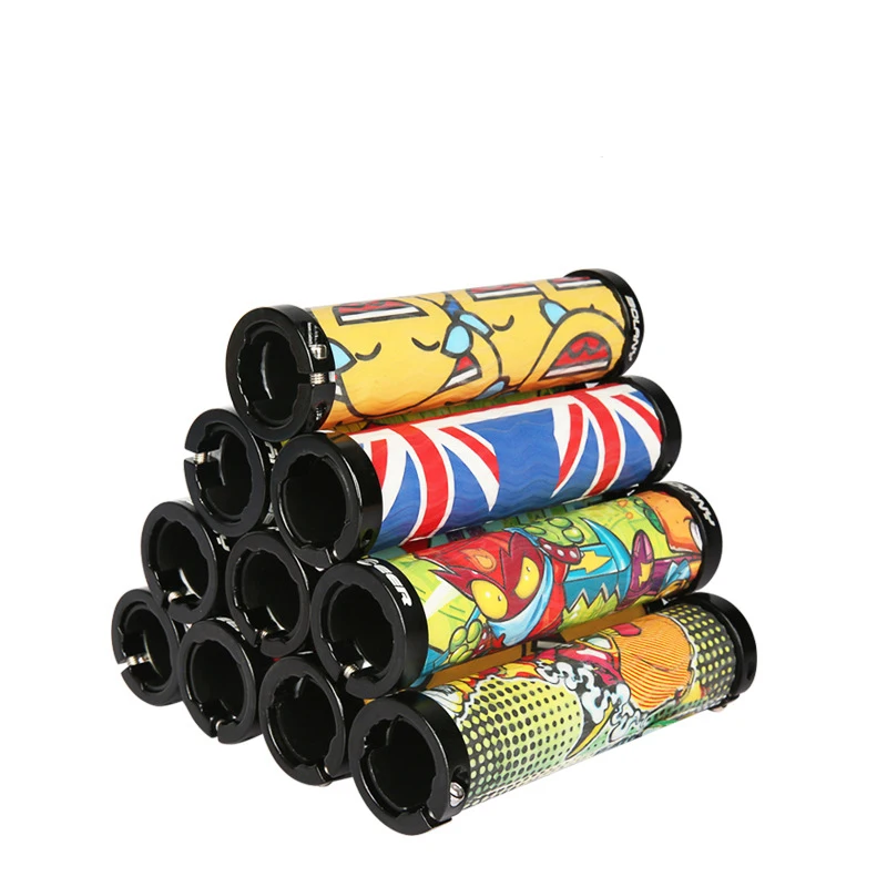 SEER MTB Bike Handlebar Silicone Grips Cover Anti-slip Shockproof Double Lock Bike Handle Cover With Plug Cycling Parts