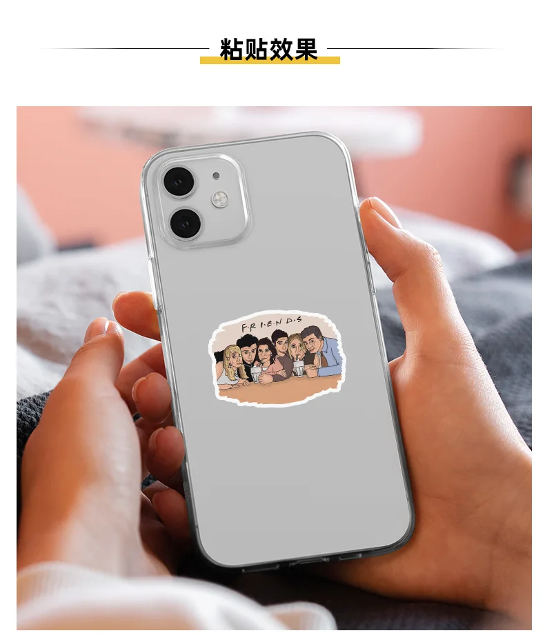 50pcs TV Series Friends Waterproof DIY Stickers