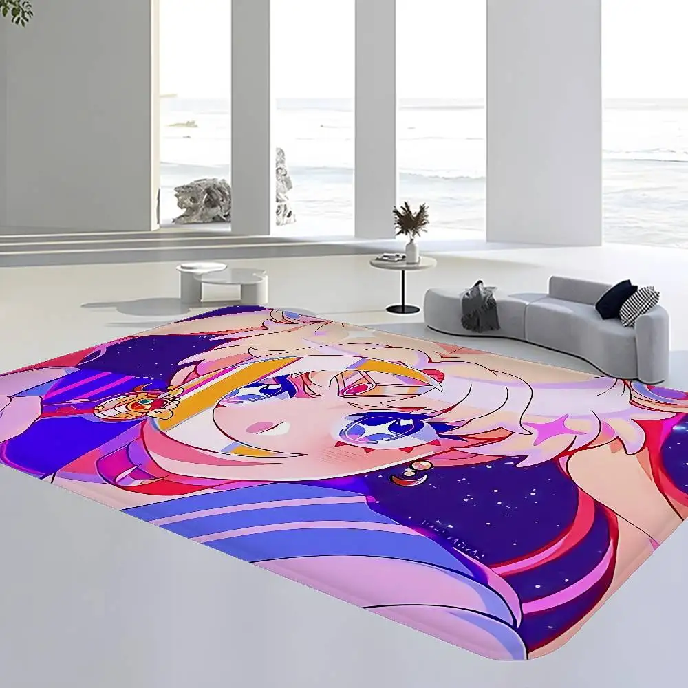 Magical Girl Anime S-Sailor M-Moon Room Mats Retro Multiple Choice Living Room Kitchen Rug Non-Slip Welcome Rug