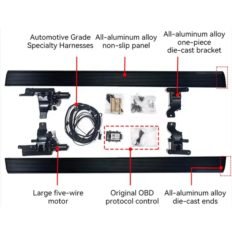 4x4 Off Road Power Running Boards With Lights Rock Slide Steps Automatic Electric Side Step For Ford F150