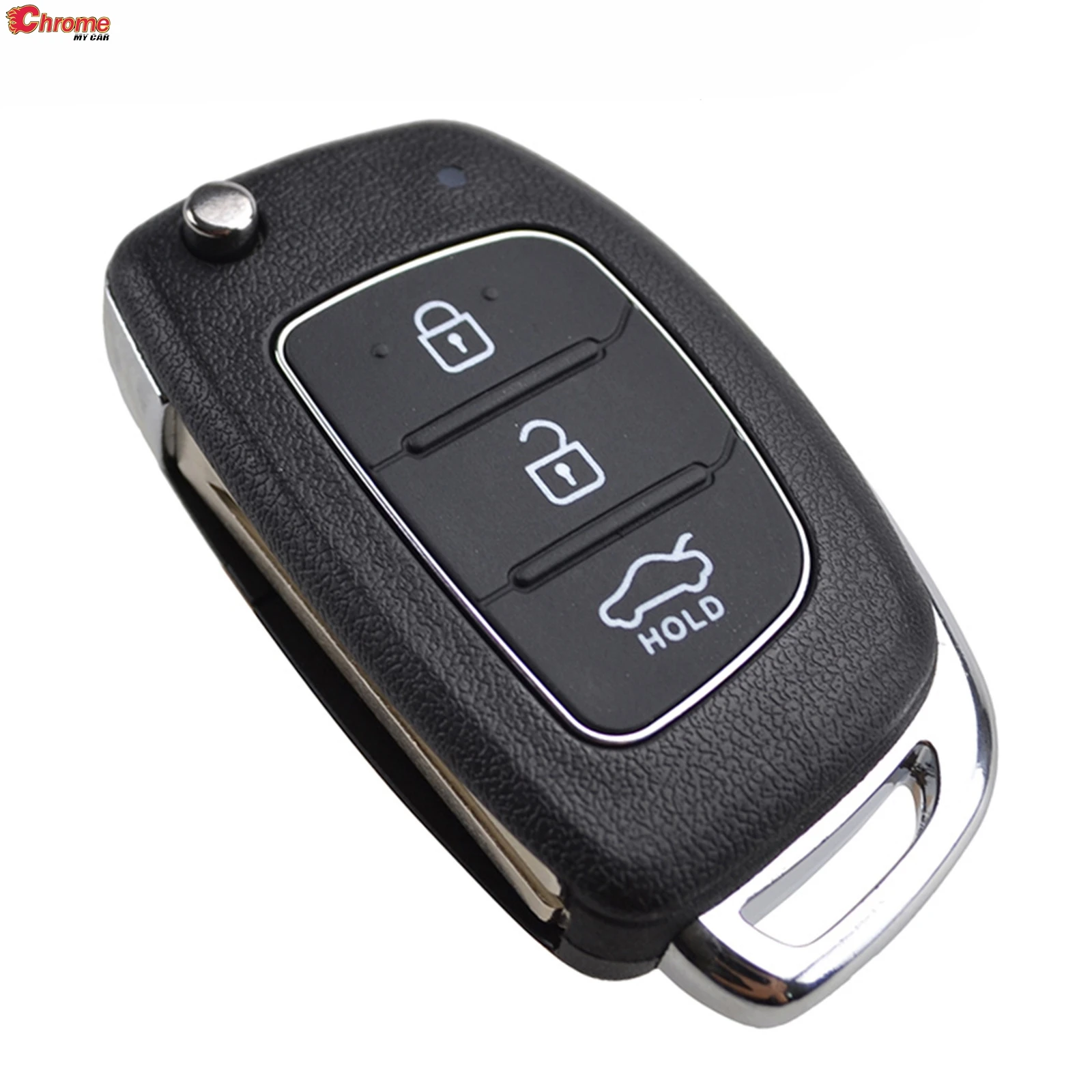 For Hyundai Creta I20 Tucson Elantra Santa fe Solaris ix35 ix45 Car Uncut Case Folding Flip Remote Key Shell Case 3 Button Case