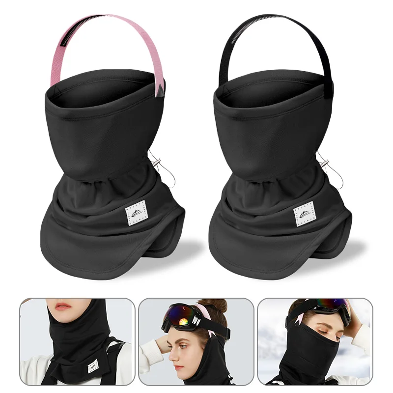 Máscara facial de esquí para invierno, bufanda de tubo a prueba de viento, calentador de cuello, accesorios para exteriores, protección facial,