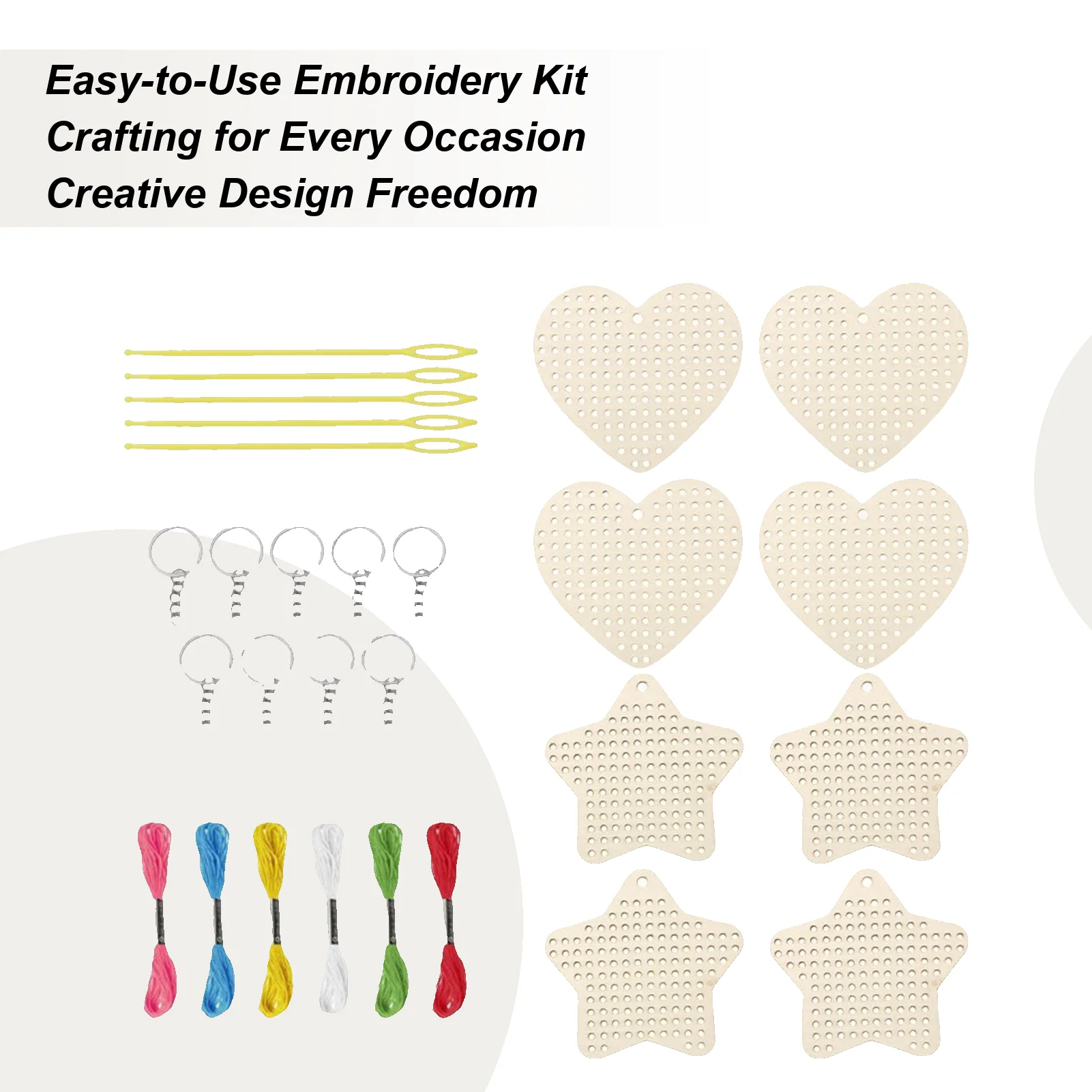 

Embroidery Kit For Beginners Kids Beginners Embroidery Kit Wooden Heart Sewing Crafting Art With Threads Needles For Home Studio