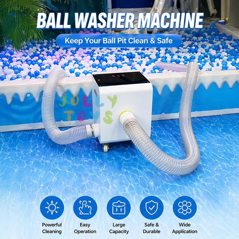 Commercial Ball Pit Cleaning Machine, Mobile Ocean Ball Washer & Sanitizer for Kids Play Area for Indoor Playground Ball Pool