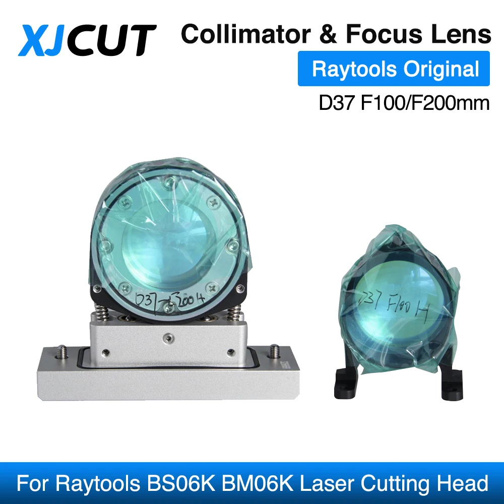 

XJCUT Raytools, оригинальный фокусный коллиматорный объектив D37 F100/200 мм 120BS3600Z 120BT0300Z для лазерной режущей головки Raytools BS06K BM06K