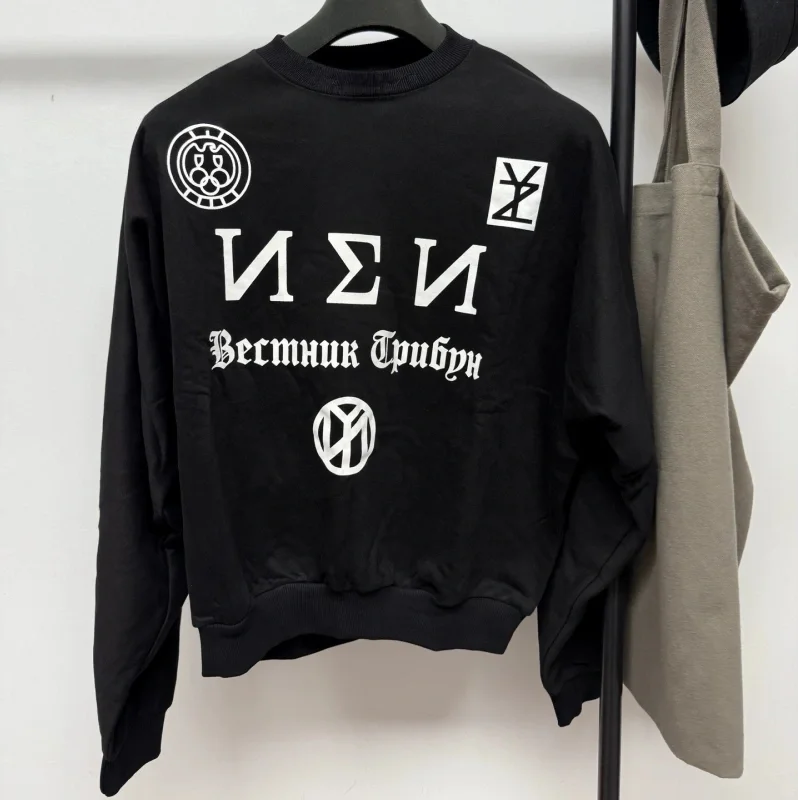 

Kanye Hoodie No.1 Printed One-piece Cut Loose Casual Shoulder Sweatshirts Without Hat Men Women Pullover