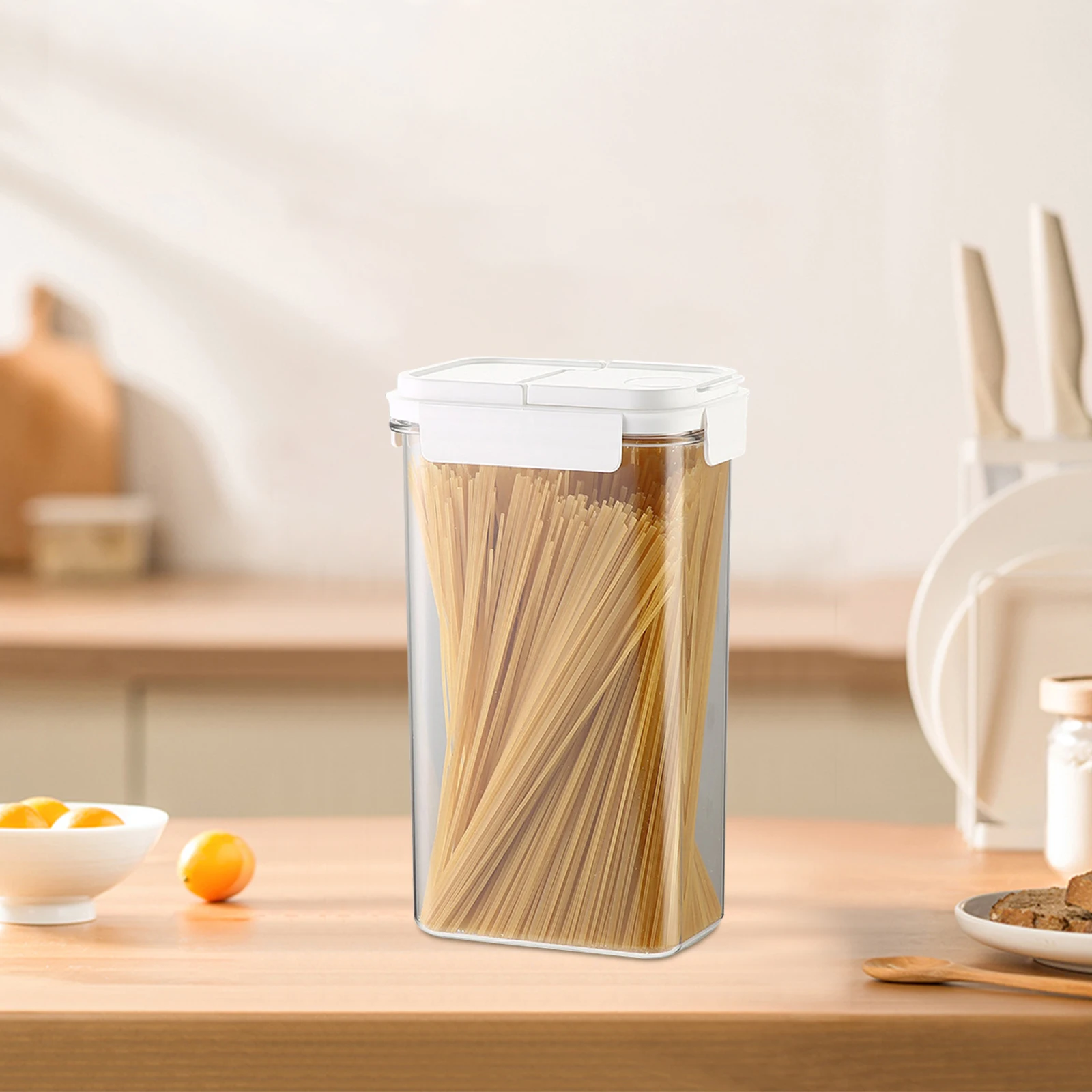 

Airtight Storage Containers 2300ml Pasta Jars Cereal ganizer Food Sealed Container Noodle Storage Transparent AS PP Reusable