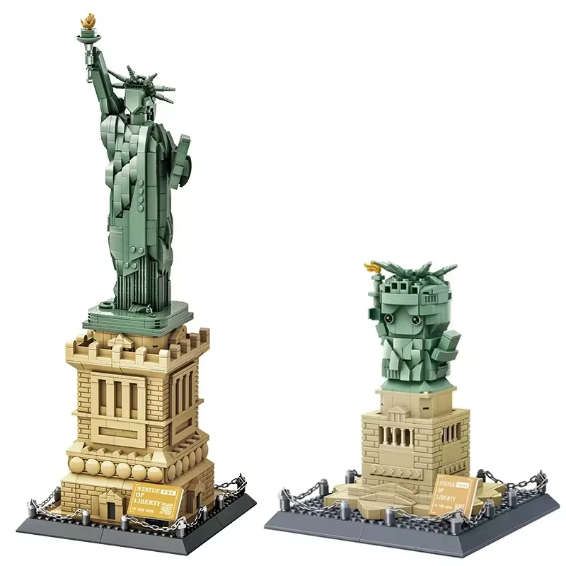 world-famous-landmark-building-assembly-blocks-moc-statue-of-liberty-model-display-children's-educational-toys-birthday-gifts