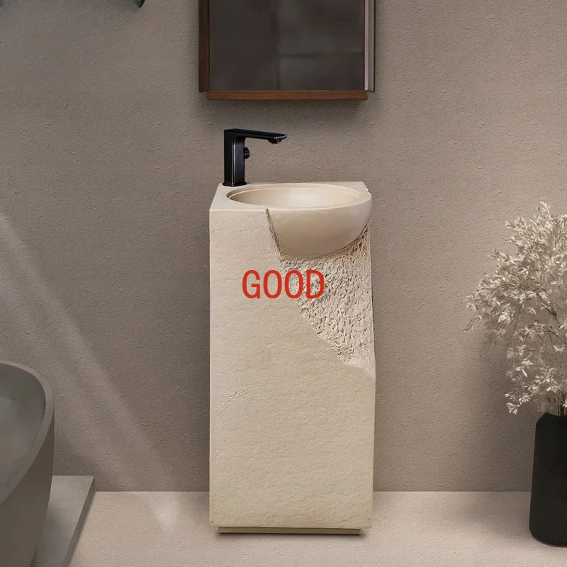 

Japanese Style Pedestal One-Piece Floor-Standing Wash Art Pedestal Basin Vertical Wash Basin Wash Basin