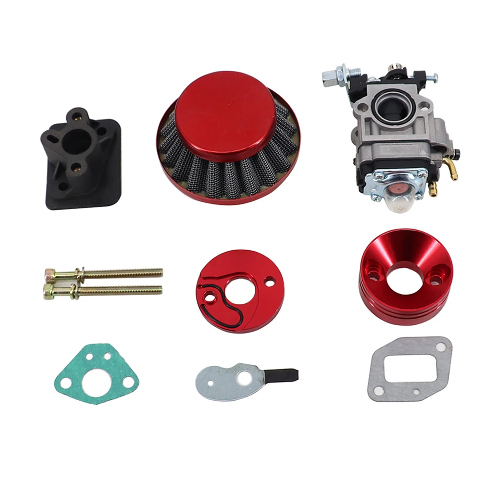 15mm 40-5 Brush Cutter Carburetor Kit Air Filter Adapter Plate Set Fit For 2 Stroke 43cc 47cc 49cc Gasoline Grass Trimmer Parts