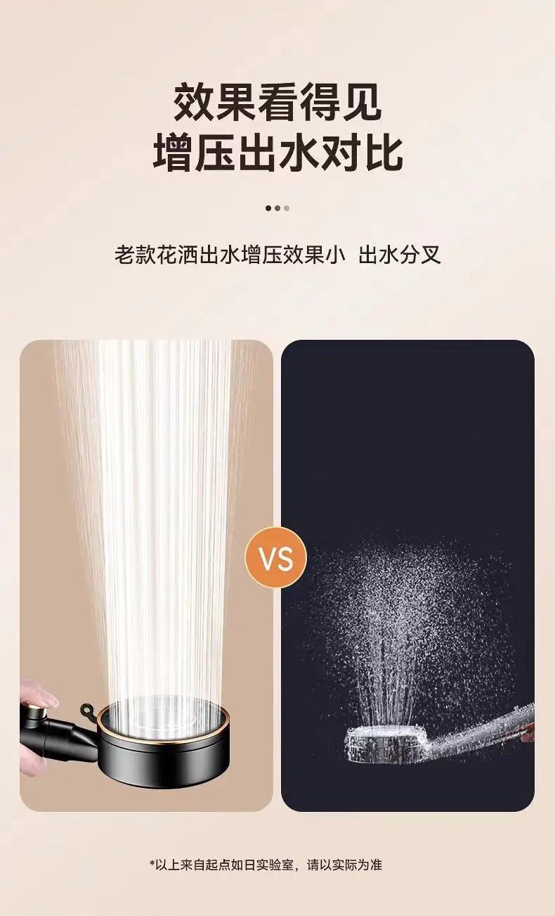New Three Mode Adjustable Shower Head High Pressure Water Saving Spray Nozzles One Key Stop Water Shower Bathroom Accessories