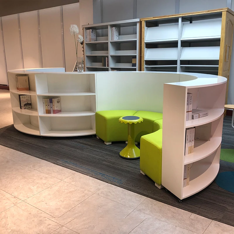 

Modern Furniture Bookcase Library Shelf White Wood Library Bookcase