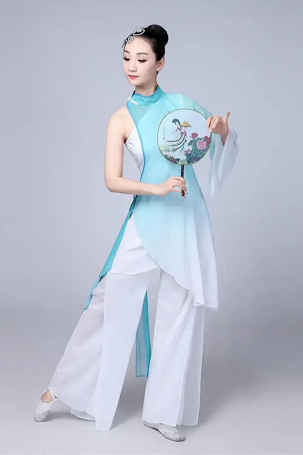 Costume de danse folklorique traditionnelle chinoise pour femmes et enfants, vêtements Yangge, robe Yangko pour filles