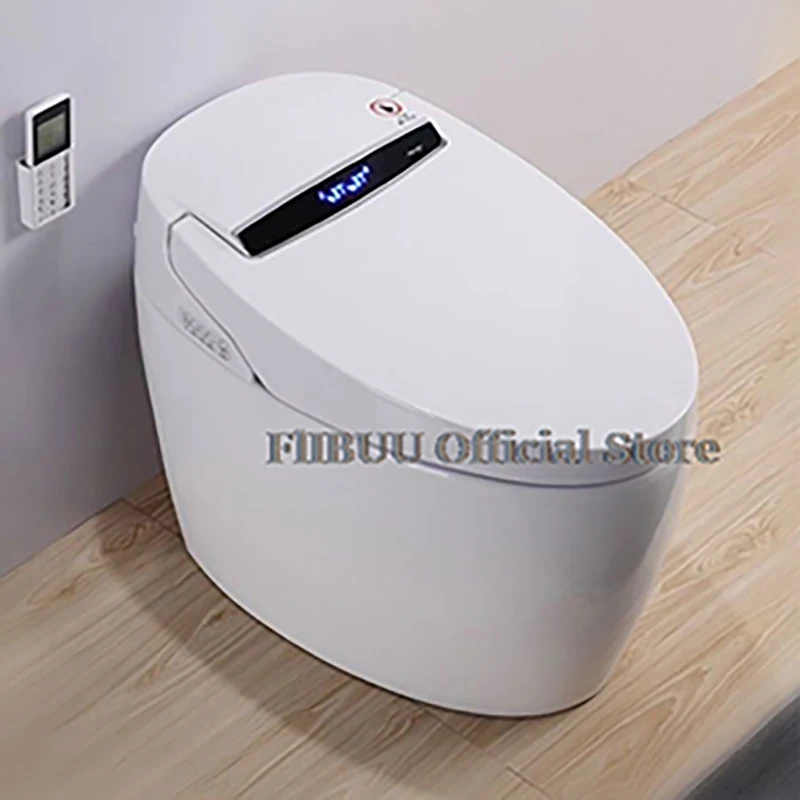

Intelligent Toilet One Piece Water Saving Electric Smart Toilet Heated Seat Night Light Dual-Flush Elongated Household Toilet
