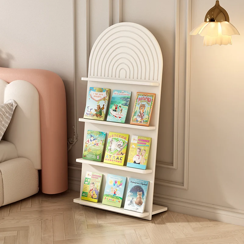 

French Design Bookshelf Multi-Layer Storage Rack Office Magazine Display Live Stream Phone Case Stand Magazine Racks FYMR