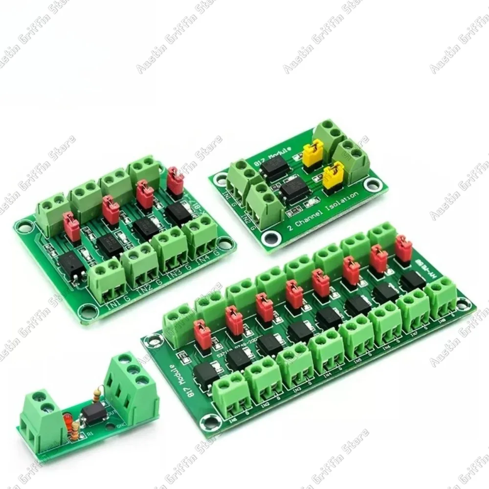 PC817 3.6-30V 1 2 4 8 Channel Optocoupler Isolation Board Voltage Converter Adapter Module Driver Photoelectric Isolated Module