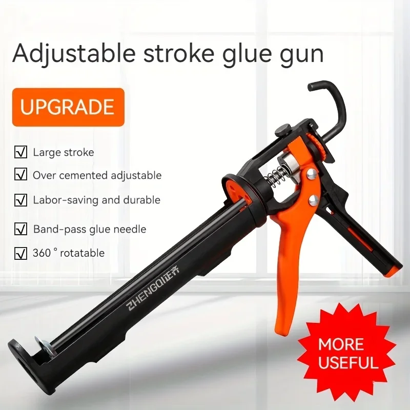 1pc Automatic Glass Glue Gun - Labor-Saving, Adjustable, and Ergonomic Hand Tool with Easy Glue Breaking and Smooth Application